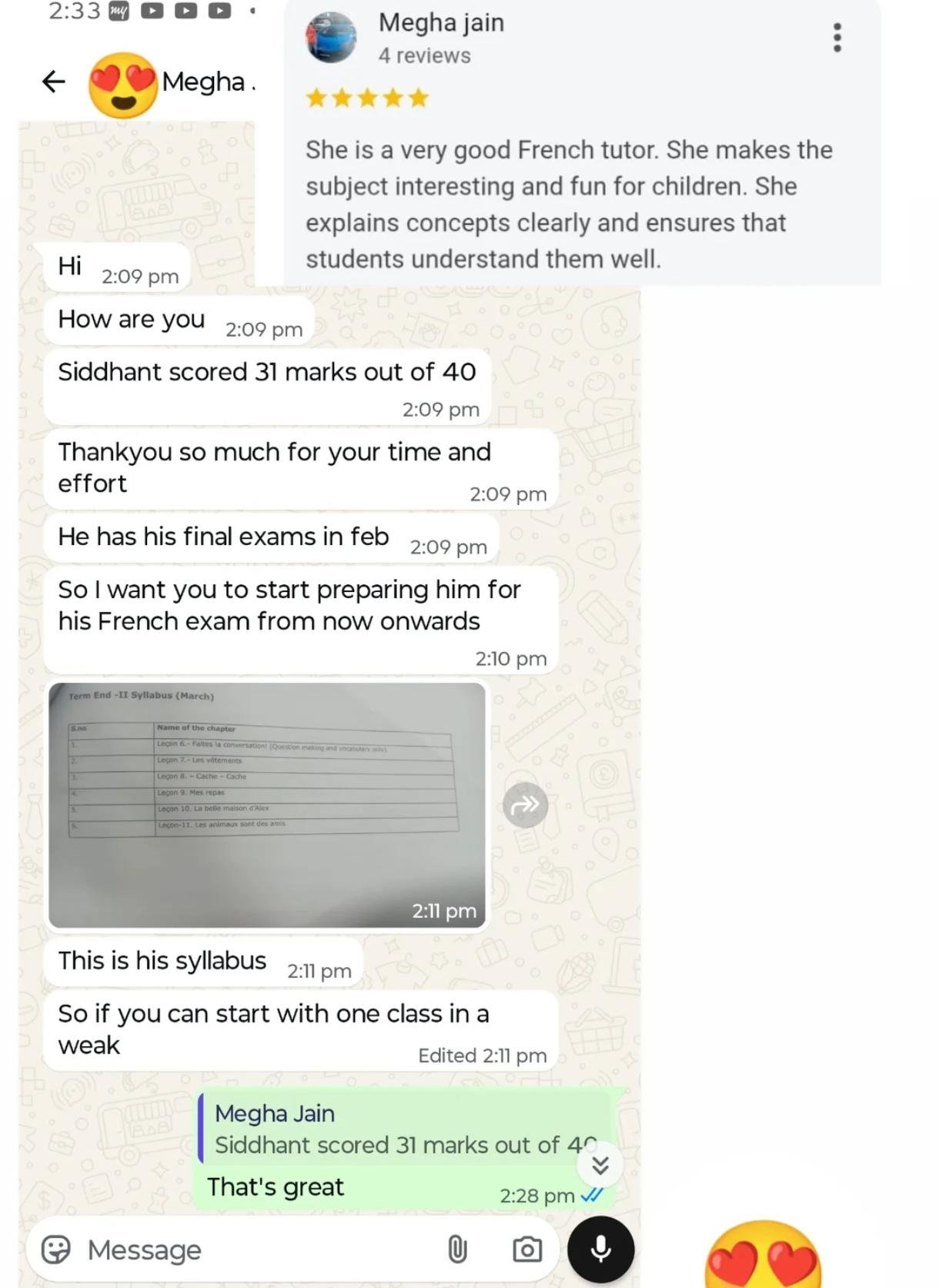 Student Review